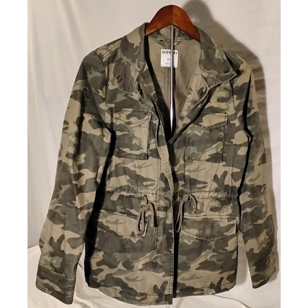 Old Navy Women's Utility Jacket Military Field Camouflage Size S Petite